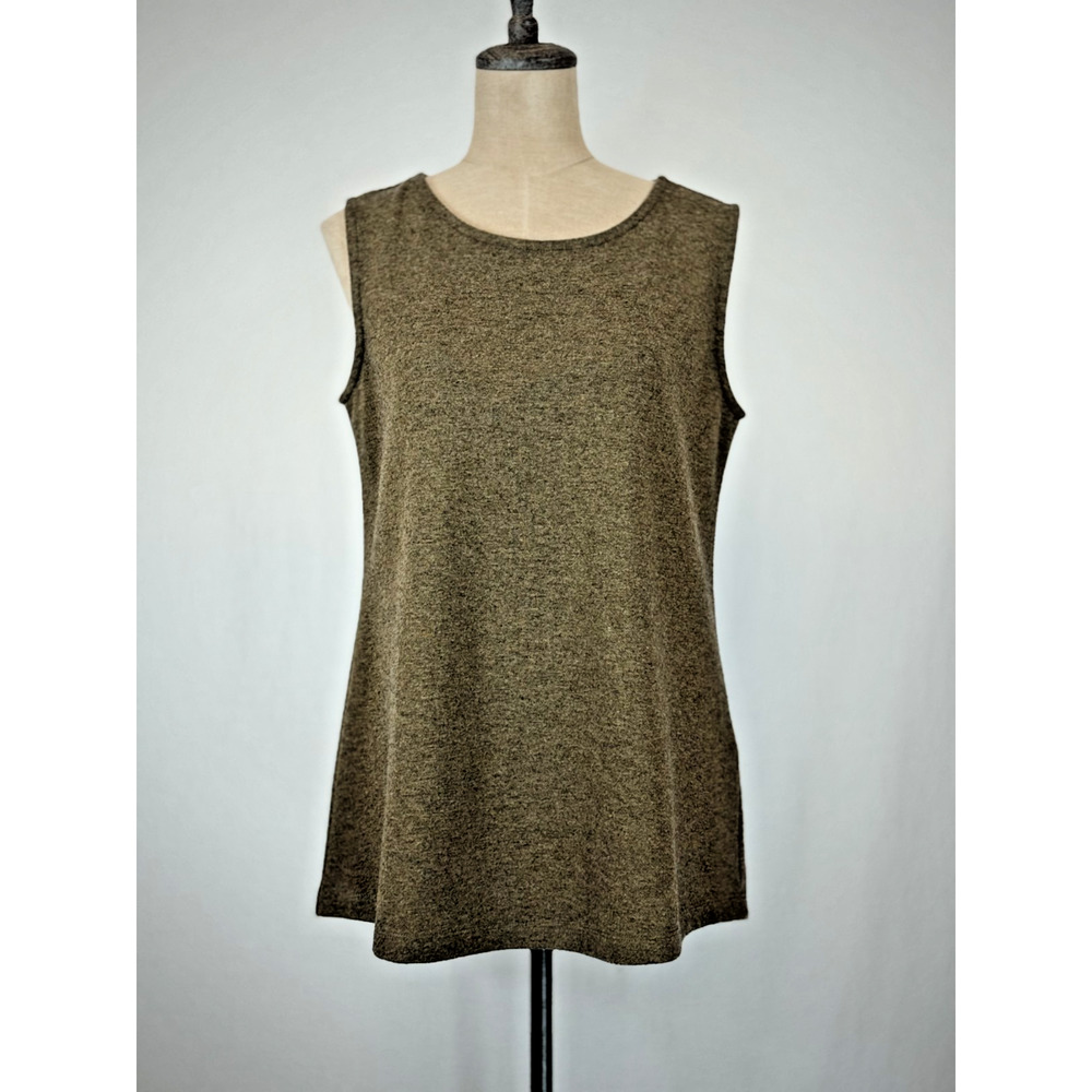 NWT Sassy BOUTIQUE #13650 Heathered Olive Sweater Knit Tank #0231 Size XXL